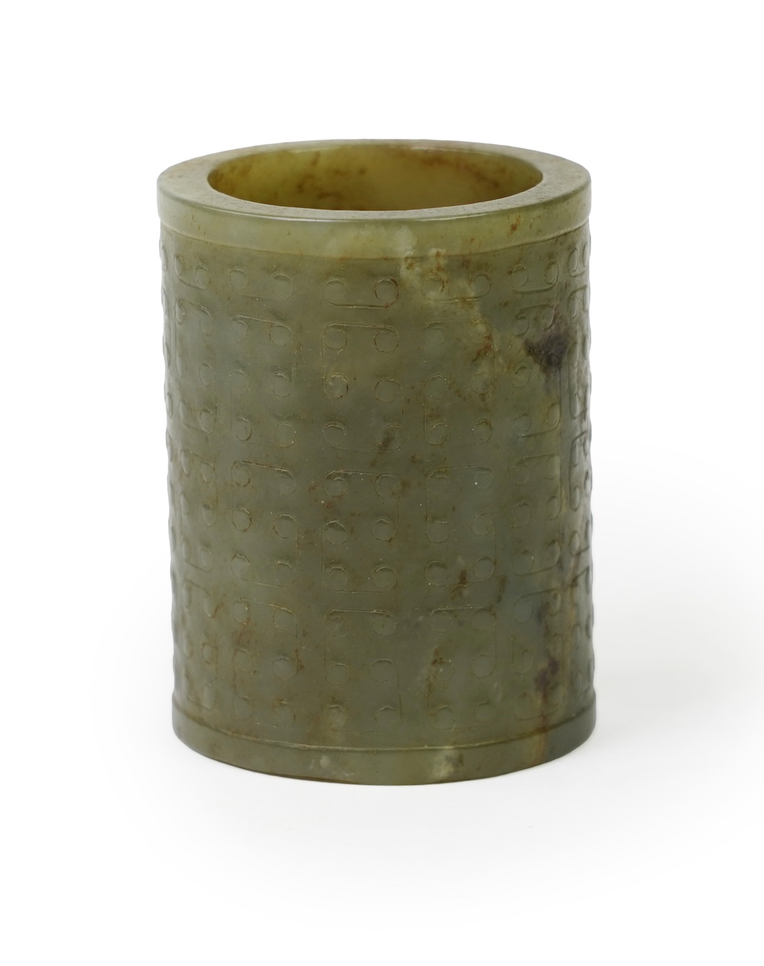 A Chinese green jade cylinder, Warring States period